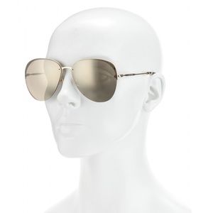 Miu Miu Silver Mirrored Aviator Sunglasses